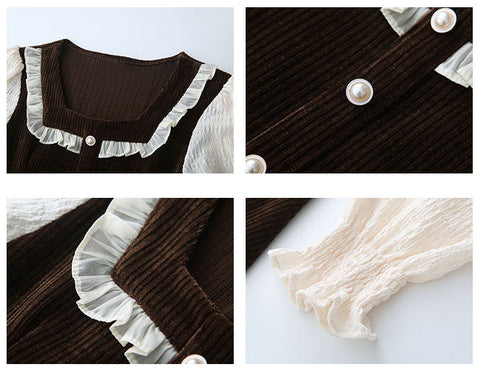 Square Neck Sweater Dress