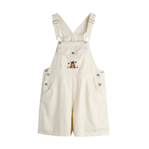 Honey Bear Short Overalls