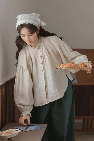 Marshmallow Puff Sleeve Blouse
