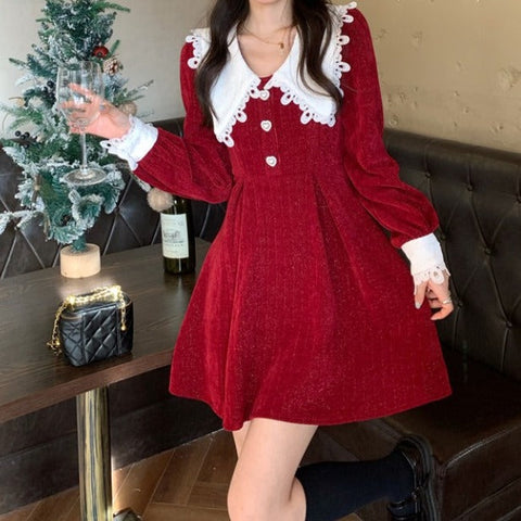 Sweet Love Peter Pan Knit Dress