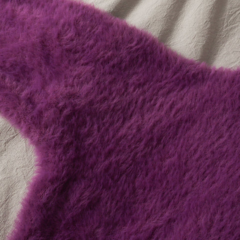 Fuzzy High Neck Sweater