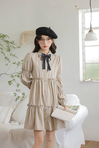 Curiosity Plaid Shirt Dress