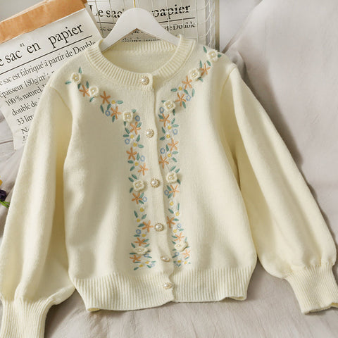 Floral Embroidered Cardigan