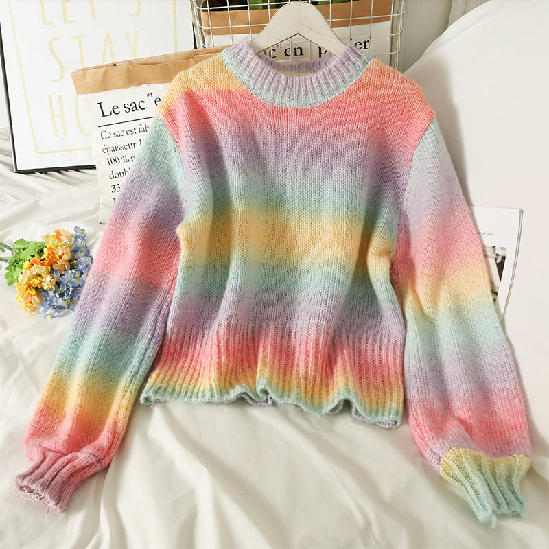Pastel Ombre Stripe Sweater