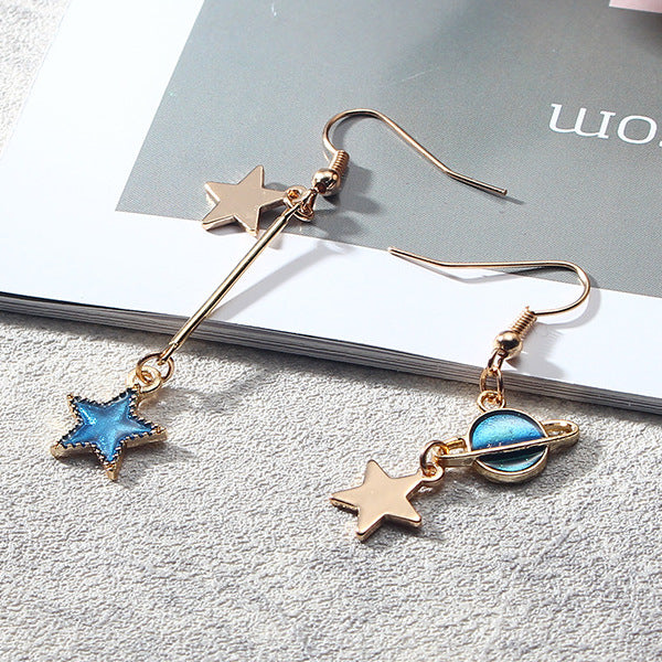 Planet Moon Star Earrings