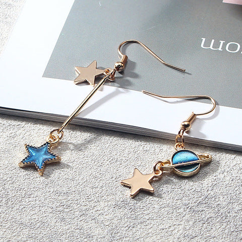 Planet Moon Star Earrings