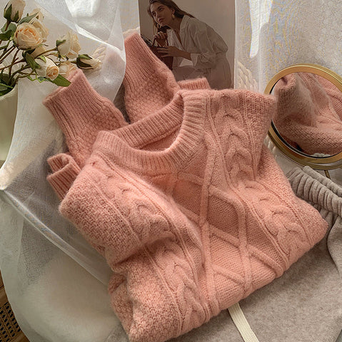 Macaron Cable Knit Sweater