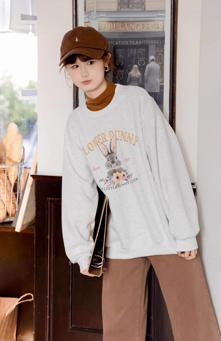 Flower Bunny Sweatshirt