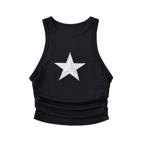 Star Patch Cropped Tank Top