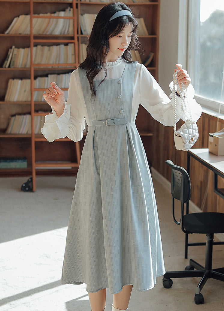 Vestido estilo pichi de rayas pastel