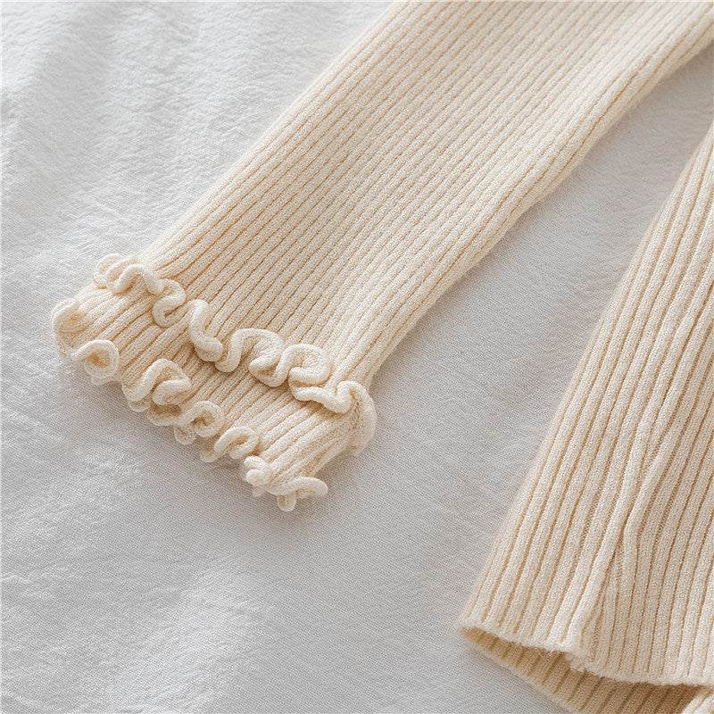 Basic Frilly Mock Neck Sweater