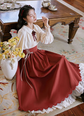 Conjunto de blusa y falda Evergarden