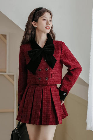 Mistletoe Velvet Tweed Set