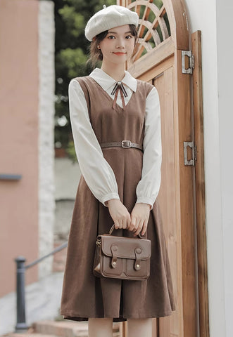 Basic Twofer Pinafore Dress