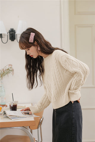 Basic Cable Knit Sweater