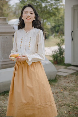 Golden Rose Embroidered Blouse