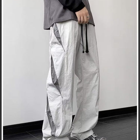 Zip Fly Wide Leg Parachute Pants