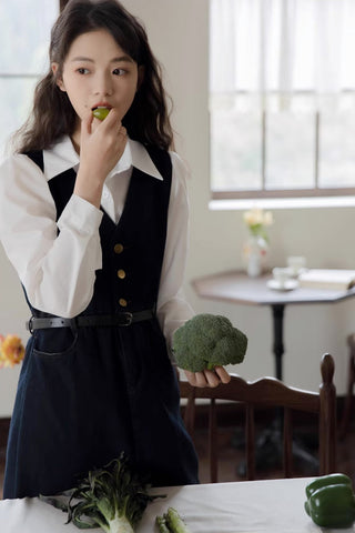 Denim Midi Pinafore