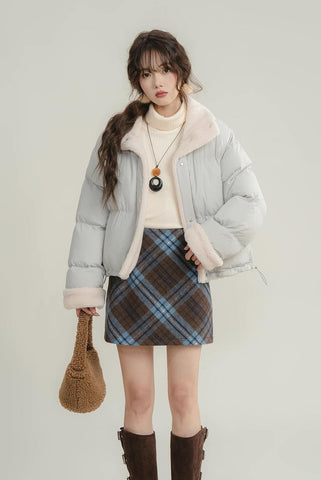 Sherpa Cropped Puffer Jacket