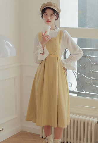 Vestido estilo pichi de rayas pastel