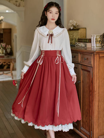 Conjunto de blusa y falda Evergarden