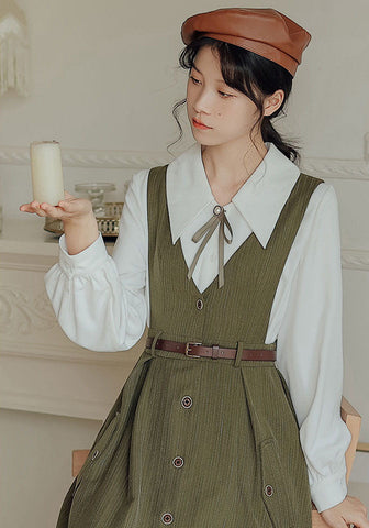 Traveller's Pinafore-Set mit Nadelstreifen