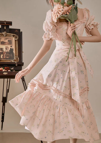 Vestido floral para el té de la tarde