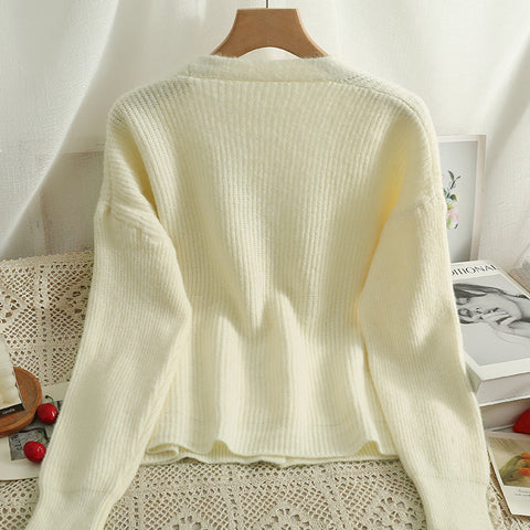 Basic-Cardigan aus Rippstrick