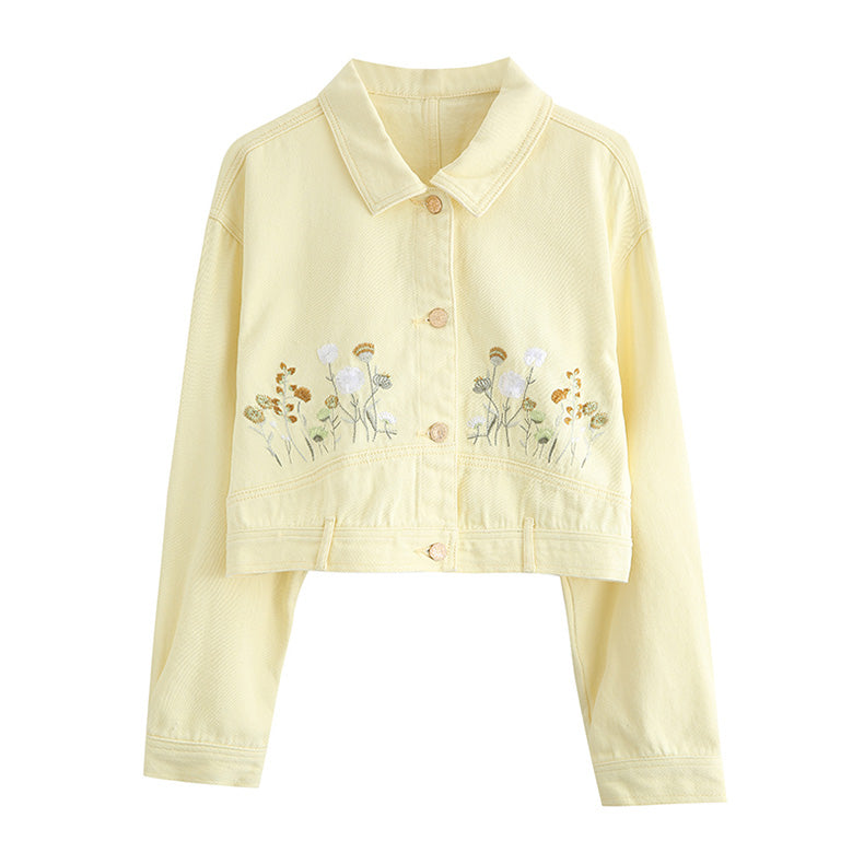 Wildflower Embroidered Cropped Jacket