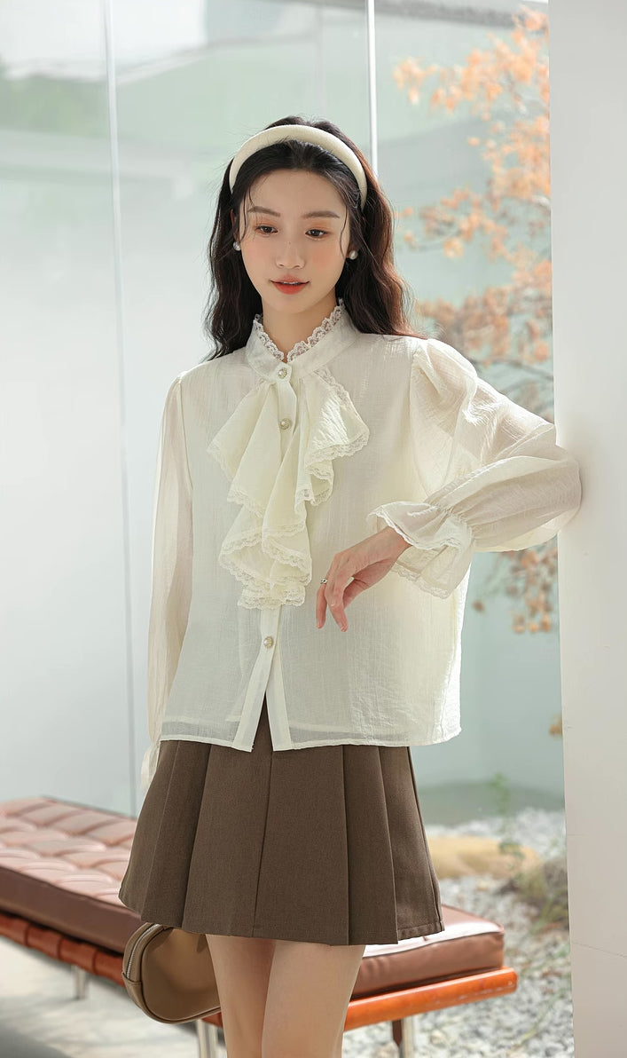 Cascade Front Blouse