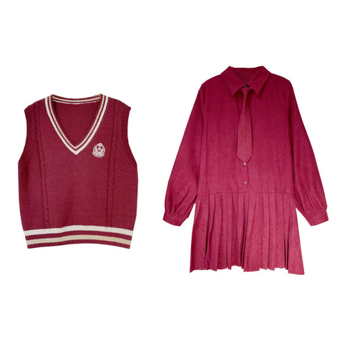Prep School Vest & Dress Set