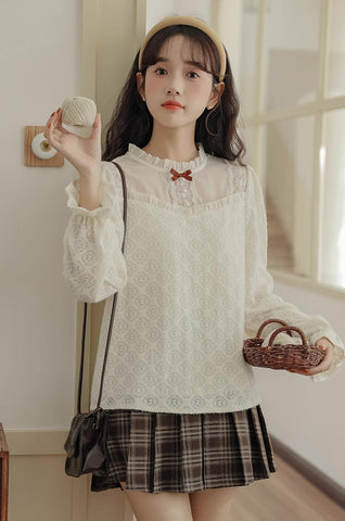 Sweet Lace Layering Blouse