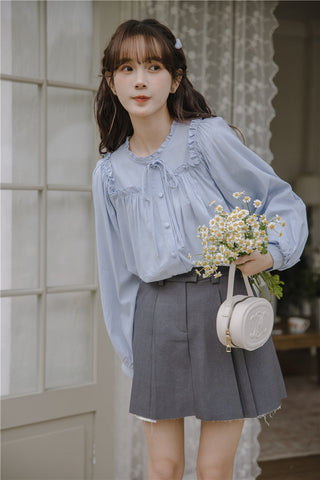 Essential Ruffle Trim Blouse