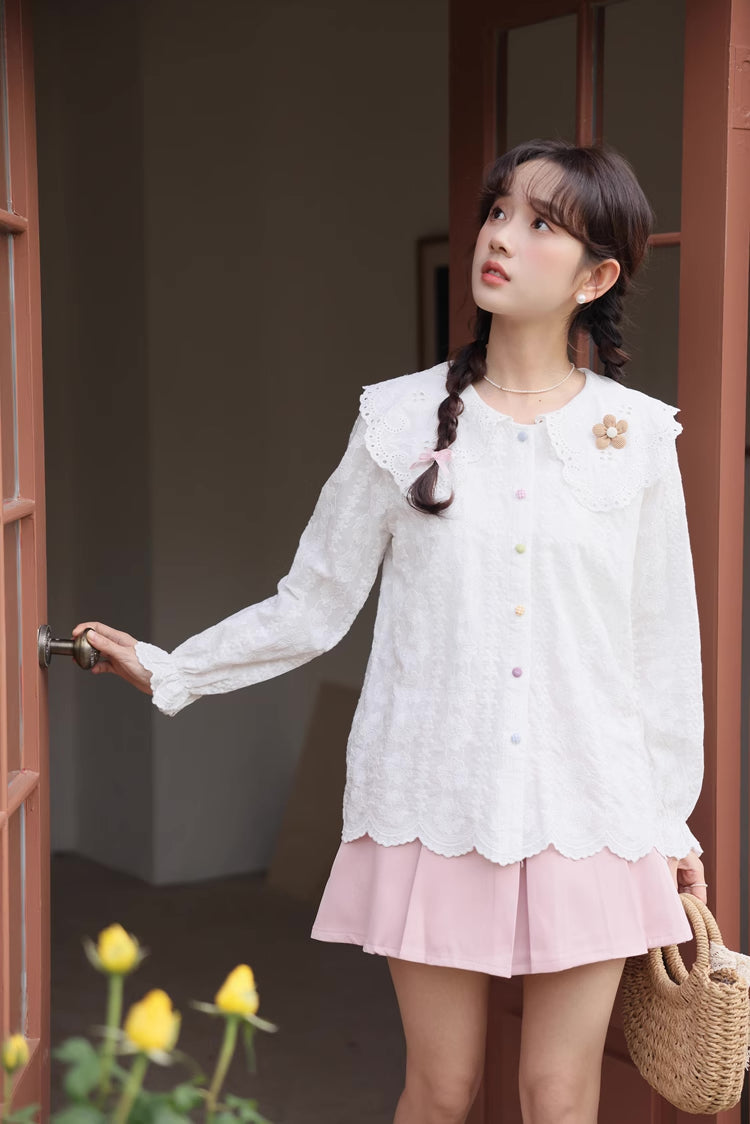 Floral Broderie Blouse