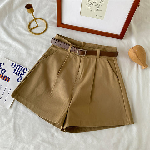 Everyday Neutrals Belted Shorts