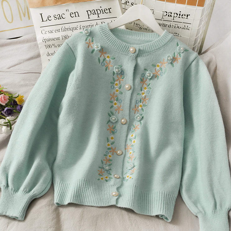 Floral Embroidered Cardigan