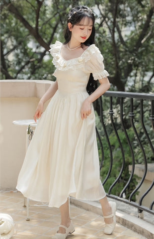 Blanc Rose Midikleid