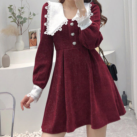 Sweet Love Peter Pan Knit Dress