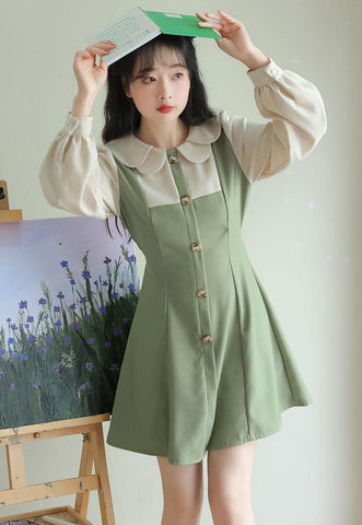 Twofer Minikleid mit Muschelkragen