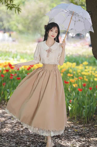 Evergarden Short Sleeve Blouse & Skirt Set