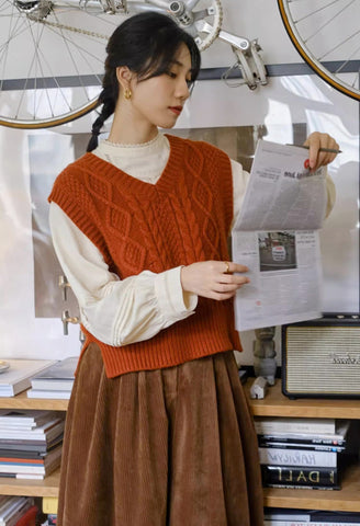 Maple Cable Knit Vest