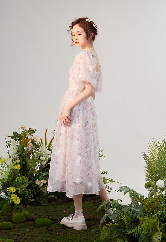 Sakura Blossom Midi Dress