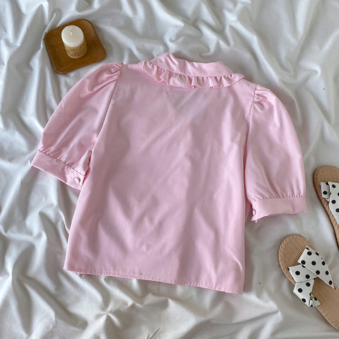 Peter Pan Collar Button Up Shirt