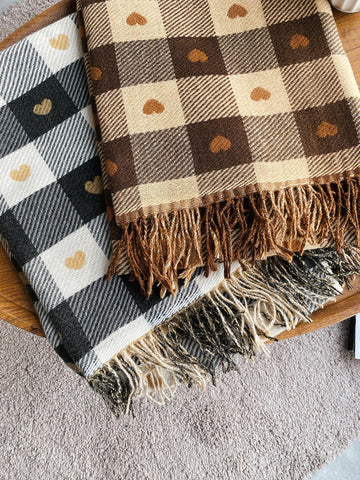Heart Checkerboard Scarf