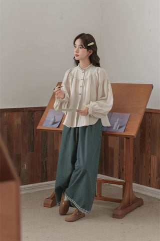 Marshmallow Puff Sleeve Blouse