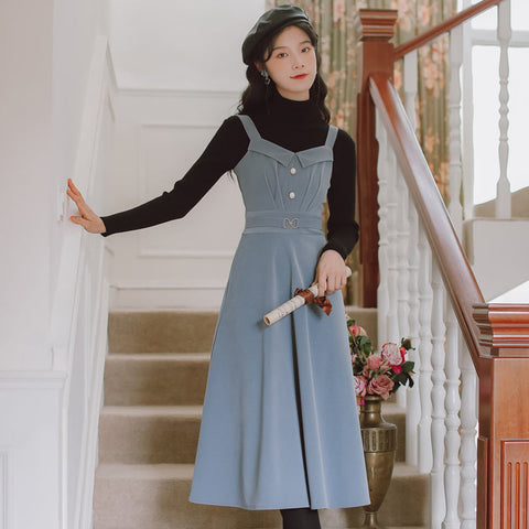 Corduroy Pearl Cami Midi Dress