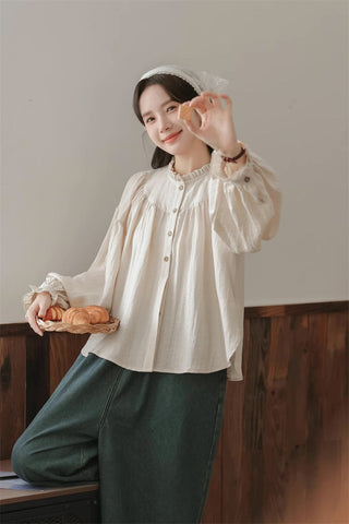 Marshmallow Puff Sleeve Blouse