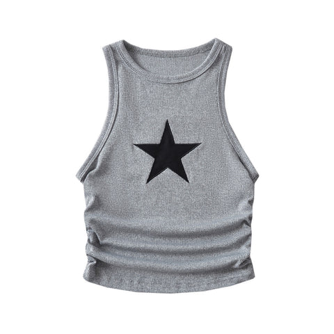 Star Patch Cropped Tank Top