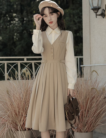 Journalist Midi Pinafore Set