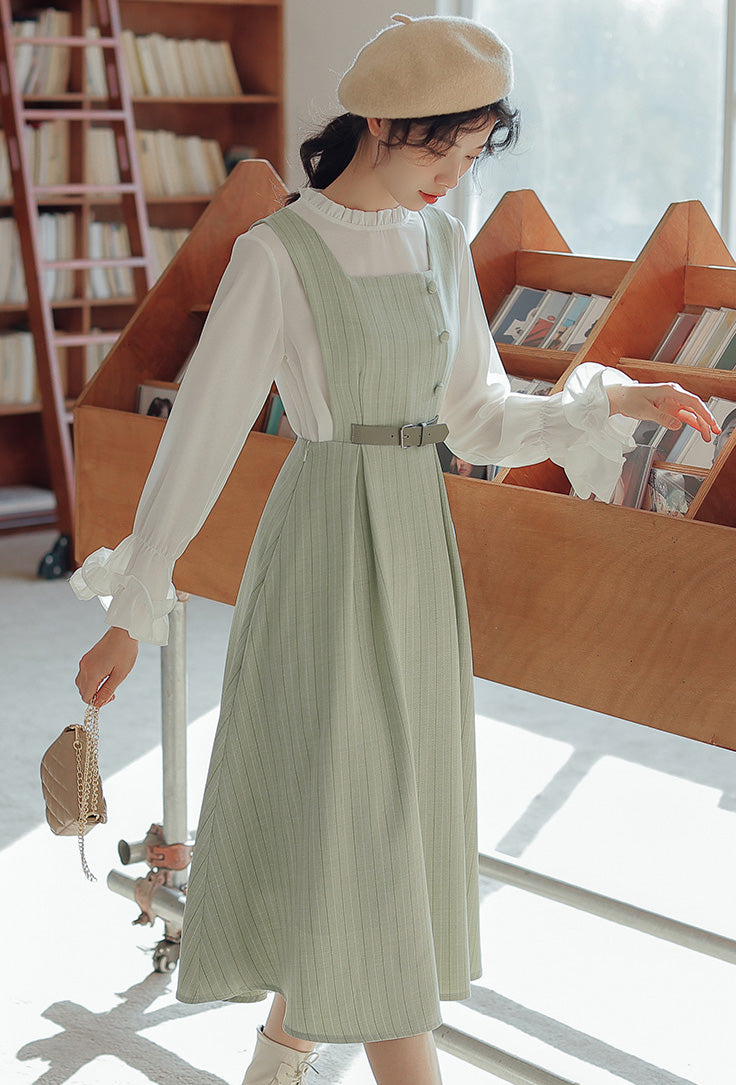 Vestido estilo pichi de rayas pastel